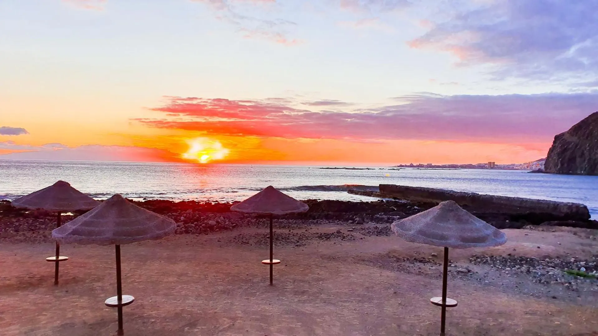شقة Ocean View With Sunset In Palm Mar- Pool- Wifi - Parking