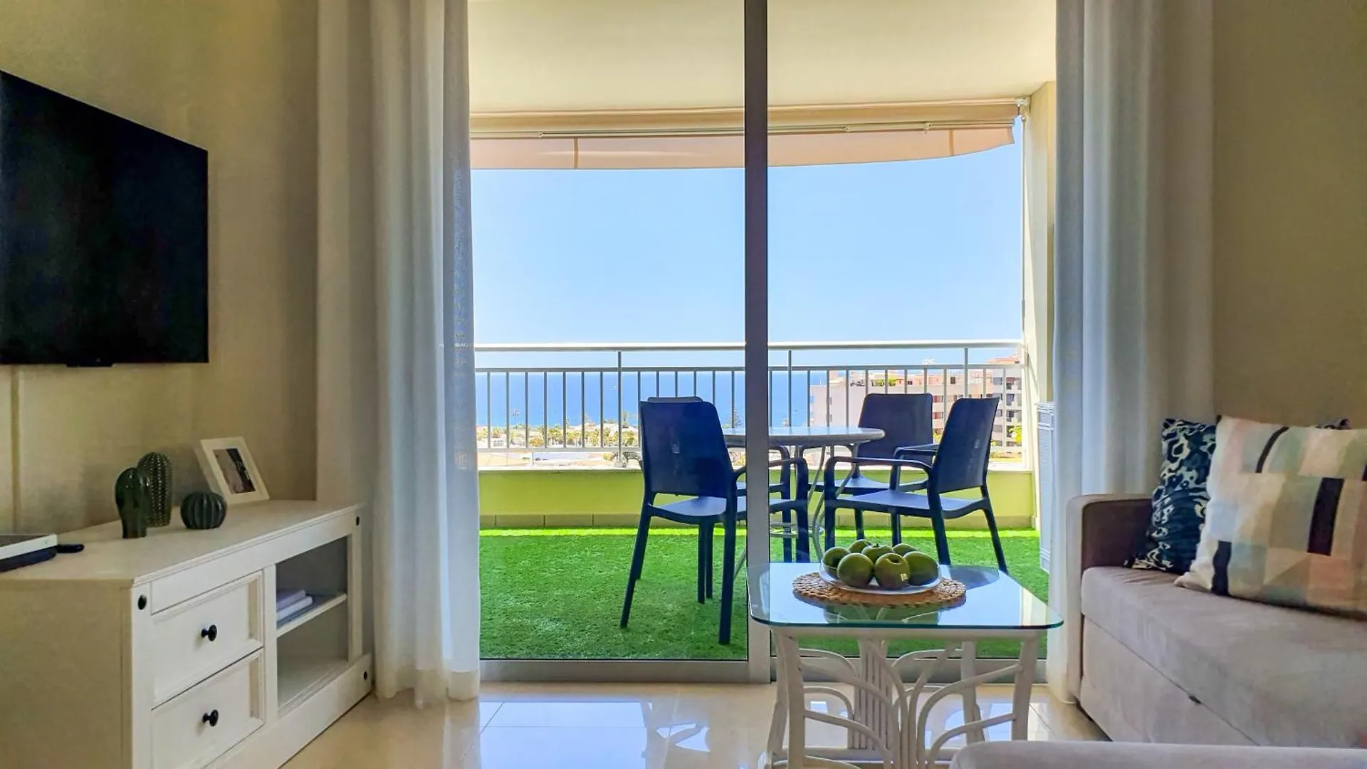 شقة Ocean View With Sunset In Palm Mar- Pool- Wifi - Parking بالم مار